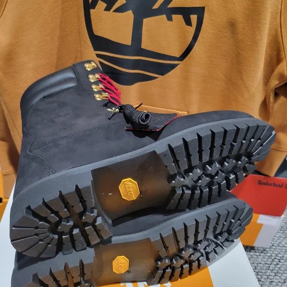 Mens Timberland Premium 40 Below Winter Extreme Boots Black Nubuck Leather - Picture 6 of 6